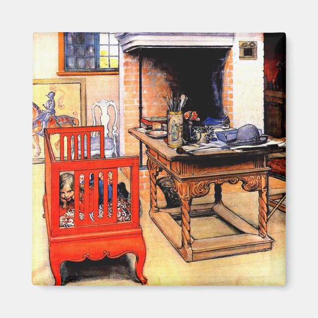 Carl Larsson - Peek-a-Boo Magnet (Front)