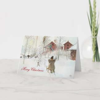 Carl Larsson Scandinavian Winter Home Christmas Holiday Card