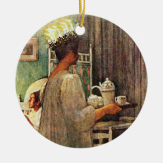 Carl Larsson St. Lucia Day Christmas in Sweden Ceramic Tree Decoration