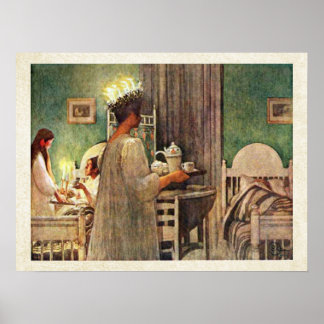 Carl Larsson St. Lucia Day Christmas in Sweden Poster