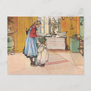Carl Larsson - The Kitchen 1898 Postcard