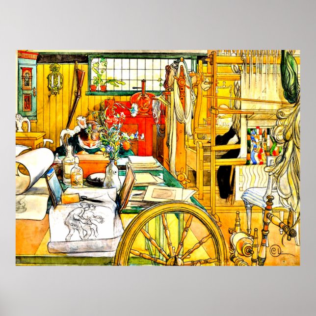 Carl Larsson - The Workshop Poster (Front)