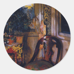 Carl Larsson Vintage The Toys Corner Classic Round Sticker