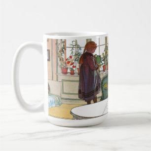 Carl Lasson - Flowers On The Windowsill Coffee Mug