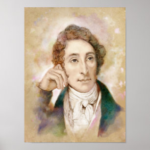 Carl Maria von Weber Portrait in the watercolor st Poster
