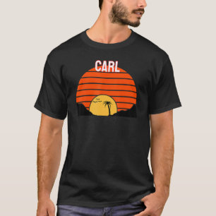 Carl Palm Tree Sunset Retro Vintage Sand Dunes T-Shirt