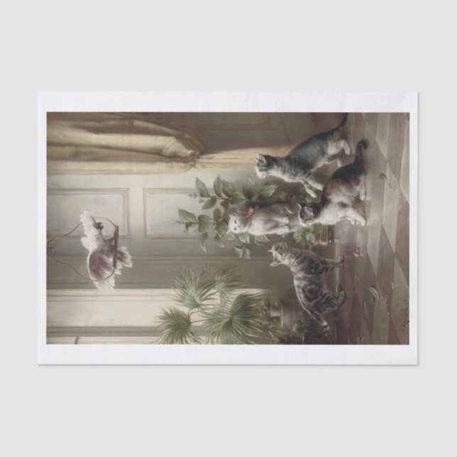 Carl Richert | Cats Kittens Parrot Bird Tissue Paper (Front)