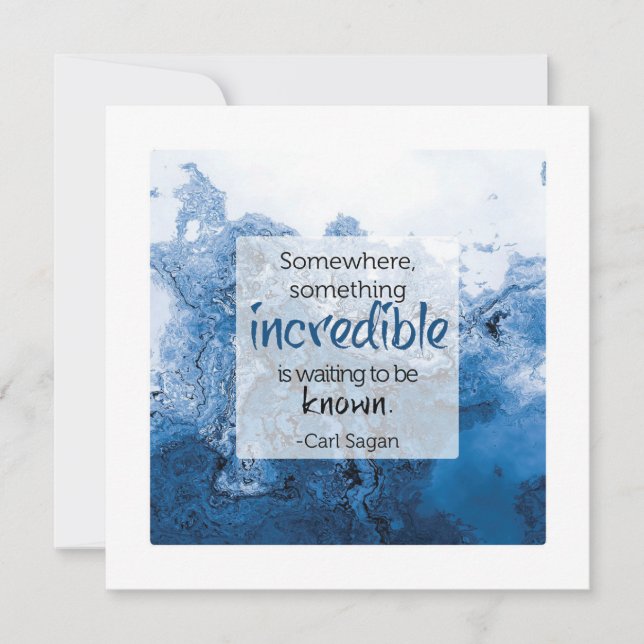Carl Sagan Inspirational Quote Greeting Card (Front)