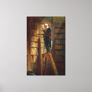Carl Spitzweg - The Bookworm Canvas Print