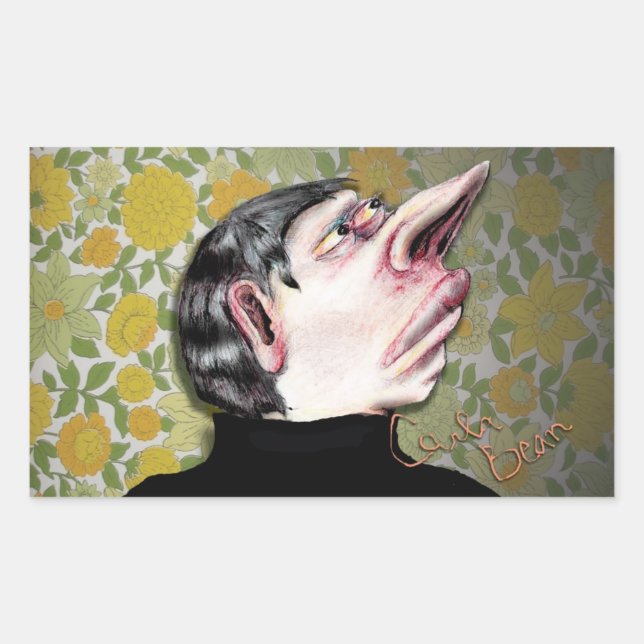 Carla Bean's Creepy Man Rectangular Sticker (Front)