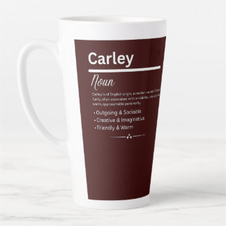 Carley Personalized Girl Name Latte Mug