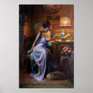 Carlier: Elegant Lady with Necklace Poster