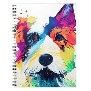 Carlin Dog Wild Nature Animal Color Art Painting Notebook