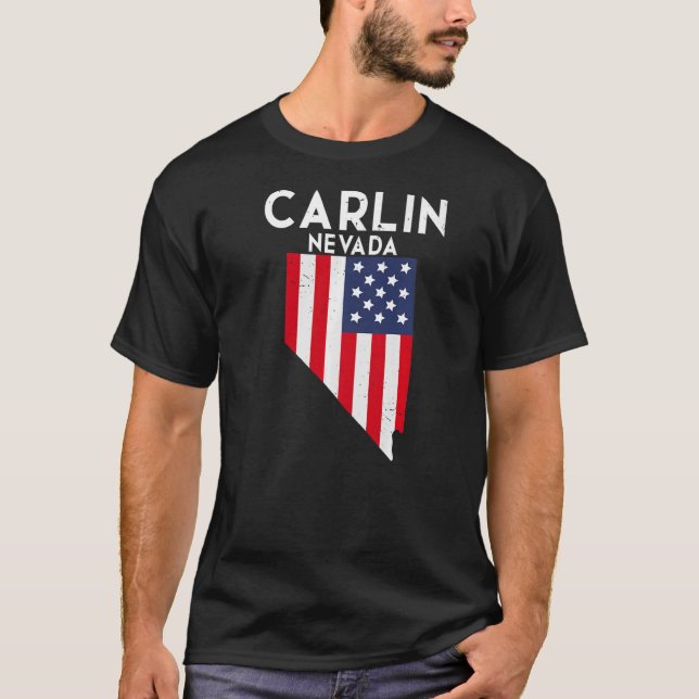 Carlin Nevada USA State America Travel Nevadan   T-Shirt (Front)