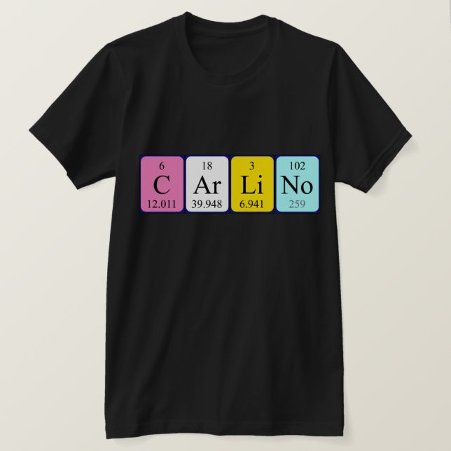 Carlino periodic table name shirt (Design Front)