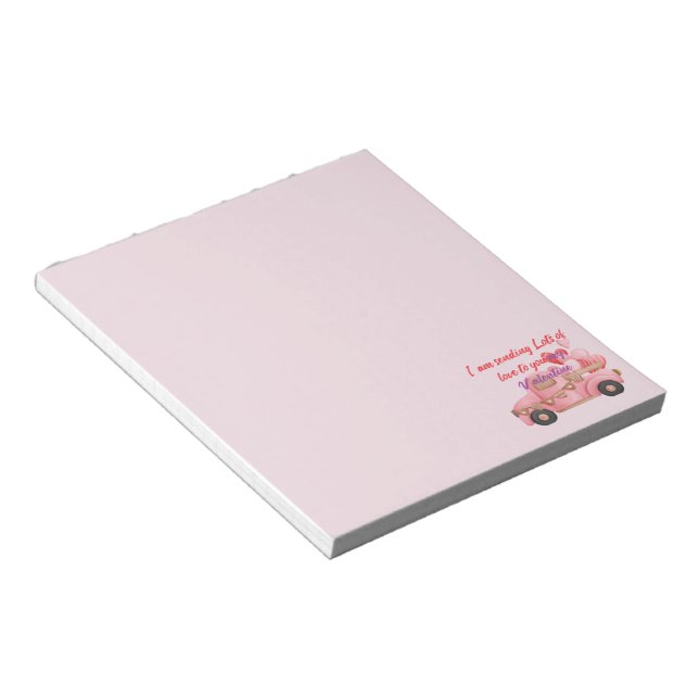 Carload of Valentine Love Notepad (Angled)