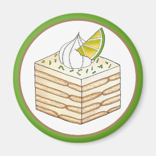 Carlota de Limón Mexican Food Lime Icebox Cake Magnet