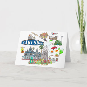 Carlsbad Beach City Fun Thank You Card