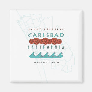 Carlsbad Califonia Design Magnet