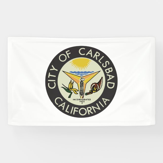 Carlsbad (California) City Seal Banner (Horizontal)