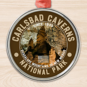 Carlsbad Caverns in New Mexico Metal Tree Decoration
