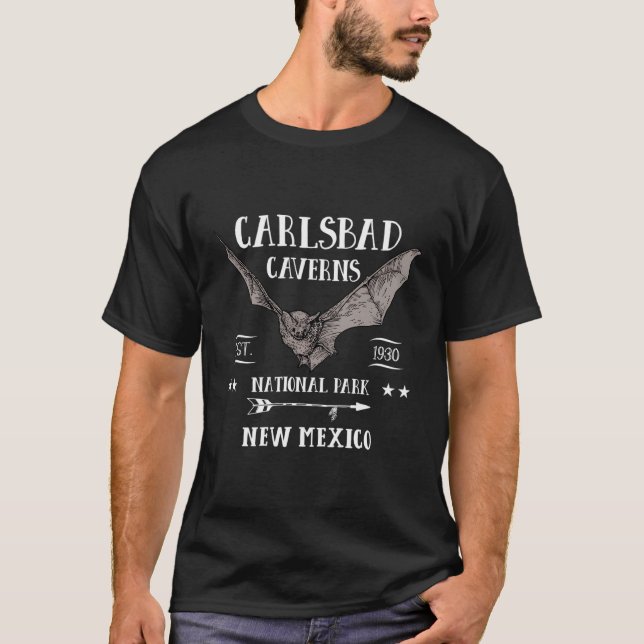 Carlsbad Caverns National Park Bat T-Shirt (Front)