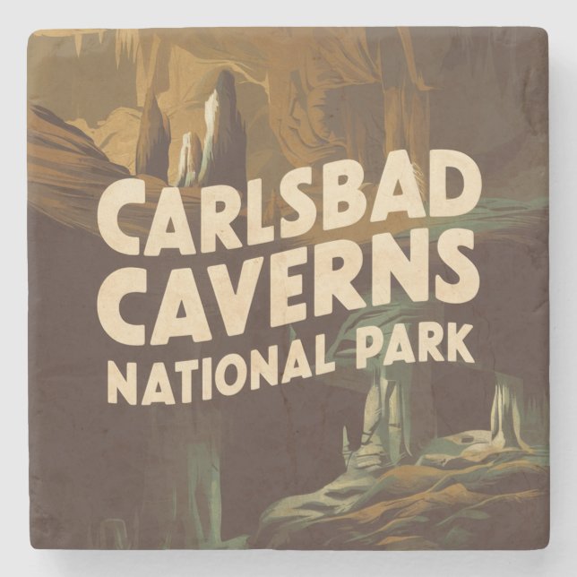 Carlsbad Caverns National Park Cave Stone Coaster (Front)