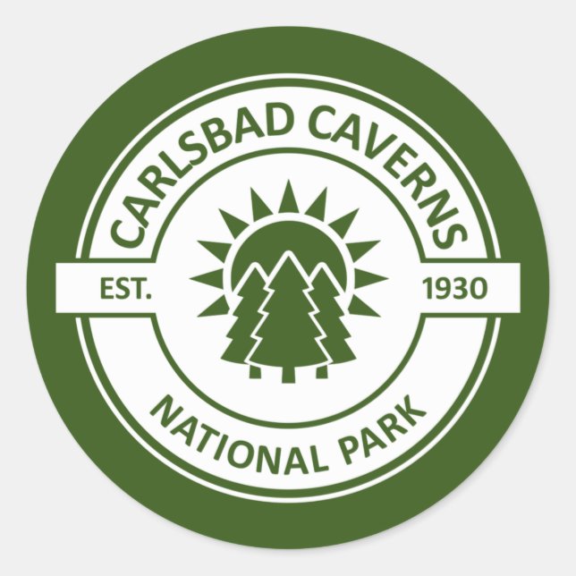 Carlsbad Caverns National Park Classic Round Sticker (Front)