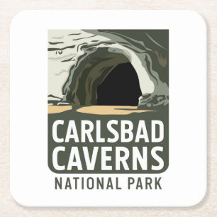 Carlsbad Caverns National Park Gift or Souvenir Square Paper Coaster