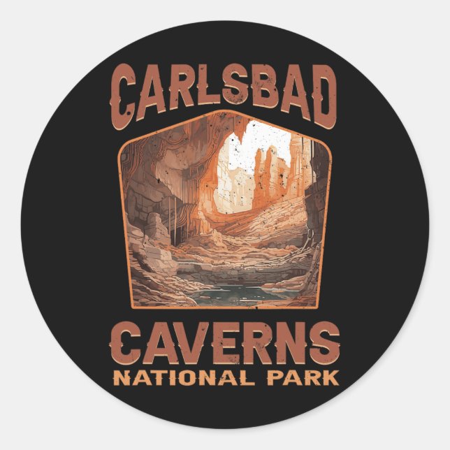Carlsbad Caverns National Park New Mexico Nature H Classic Round Sticker (Front)