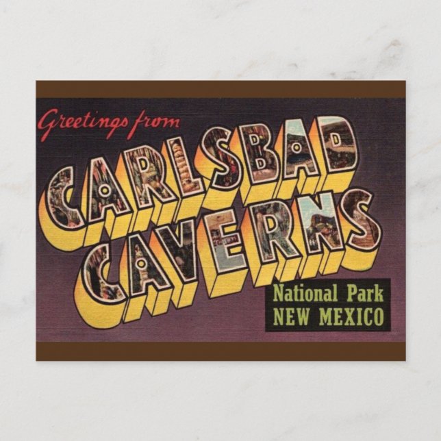 Carlsbad Caverns National Park Postcard (Front)