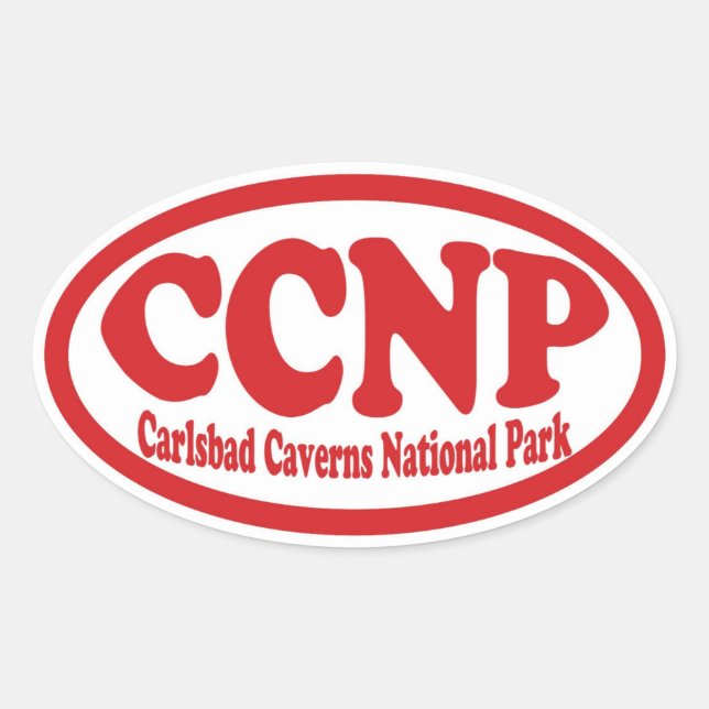 Carlsbad Caverns National Park red oval sticker (Front)
