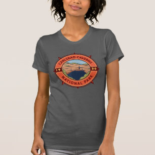 Carlsbad Caverns National Park Retro Compass T-Shirt