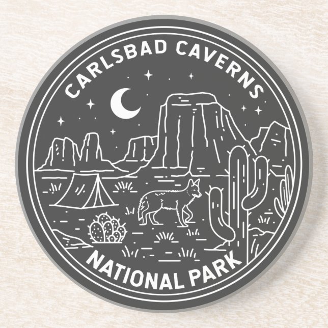 Carlsbad Caverns National Park Vintage  Coaster (Front)