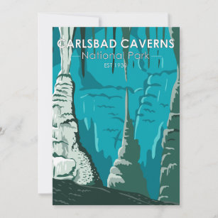Carlsbad Caverns National Park Vintage  Holiday Card