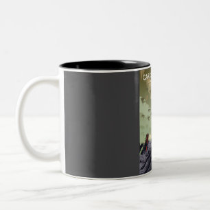 Carlsbad Caverns National Park Vintage Travel Post Two-Tone Coffee Mug