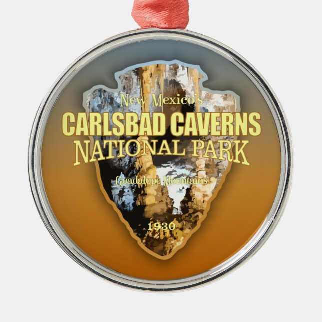 Carlsbad Caverns NP (arrowhead) Metal Tree Decoration (Front)