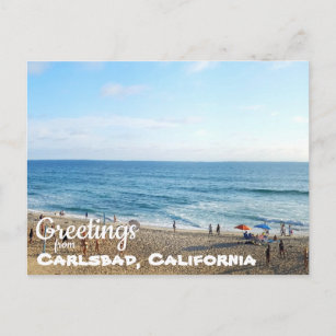 Carlsbad State Beach California Coast Postcard