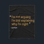 Carlton Gift Quote Funny Birthday Personalised Nam Fleece Blanket<br><div class="desc">Carlton Gift Quote Funny Birthday Personalised Name Idea</div>