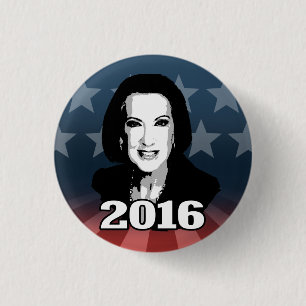 CARLY FIORINA 2016 CANDIDATE 3 CM ROUND BADGE