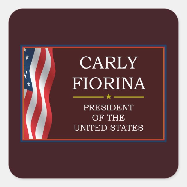 Carly Fiorina for President V3 Square Sticker (Front)