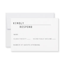 Carly Modern RSVP Card Invitation