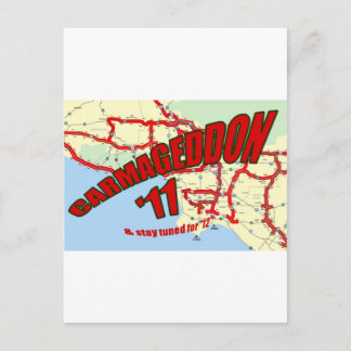 CARMAGEDDON 405 Gridlock in Los Angeles Get it now Postcard