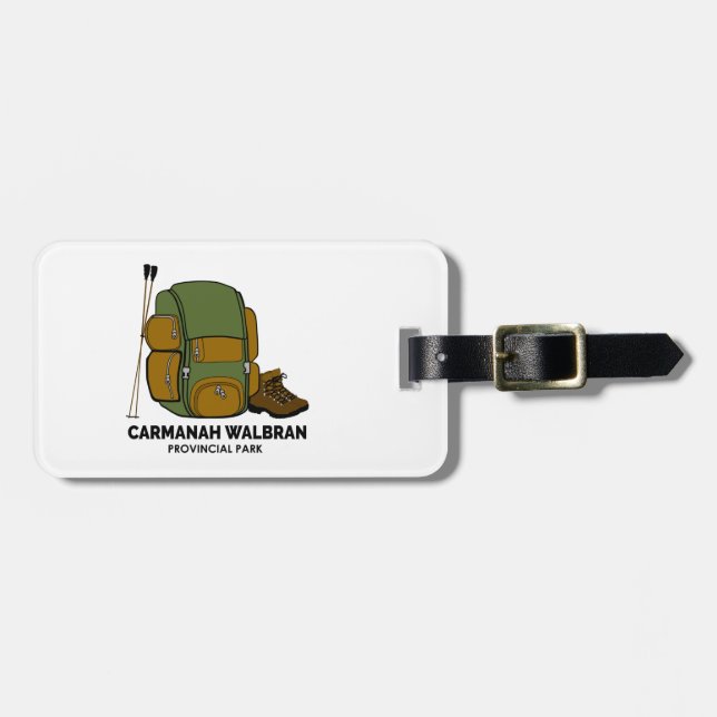 Carmanah Walbran Provincial Park Backpack Luggage Tag (Front Horizontal)