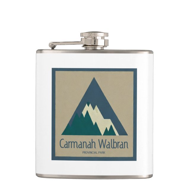 Carmanah Walbran Provincial Park Rustic Hip Flask (Front)
