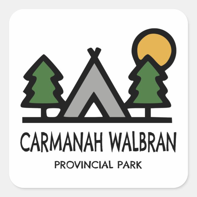 Carmanah Walbran Provincial Park Square Sticker (Front)
