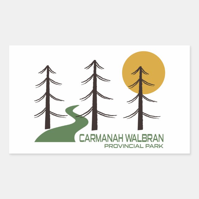 Carmanah Walbran Provincial Park Trail Rectangular Sticker (Front)