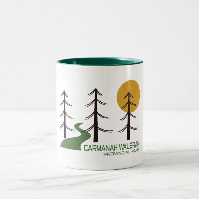 Carmanah Walbran Provincial Park Trail Two-Tone Coffee Mug (Center)