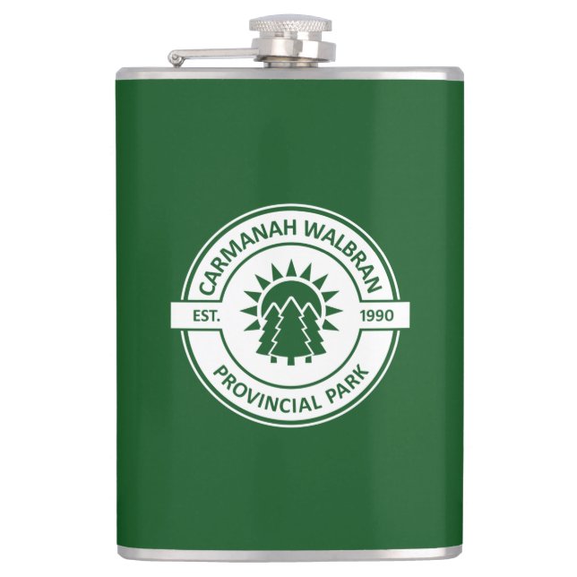 Carmanah Walbran Provincial Sun Trees Hip Flask (Front)