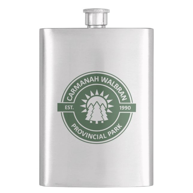 Carmanah Walbran Provincial Sun Trees Hip Flask (Front)